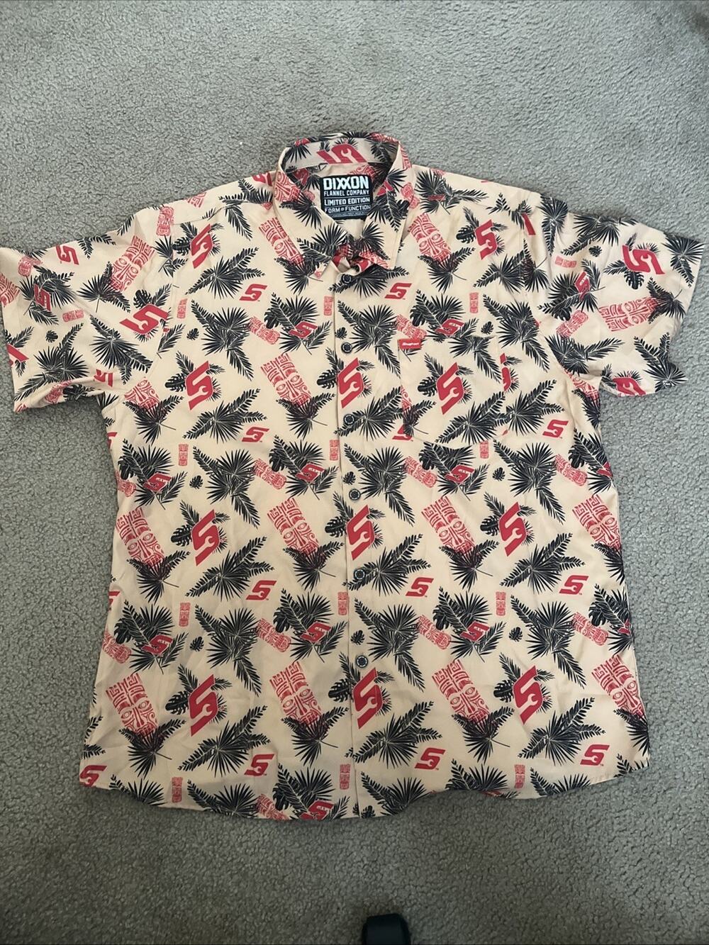 NWOT DIXXON x Snap On Tools Limited Edition Tiki Hawaiian Short Sleeve Shirt 2XL